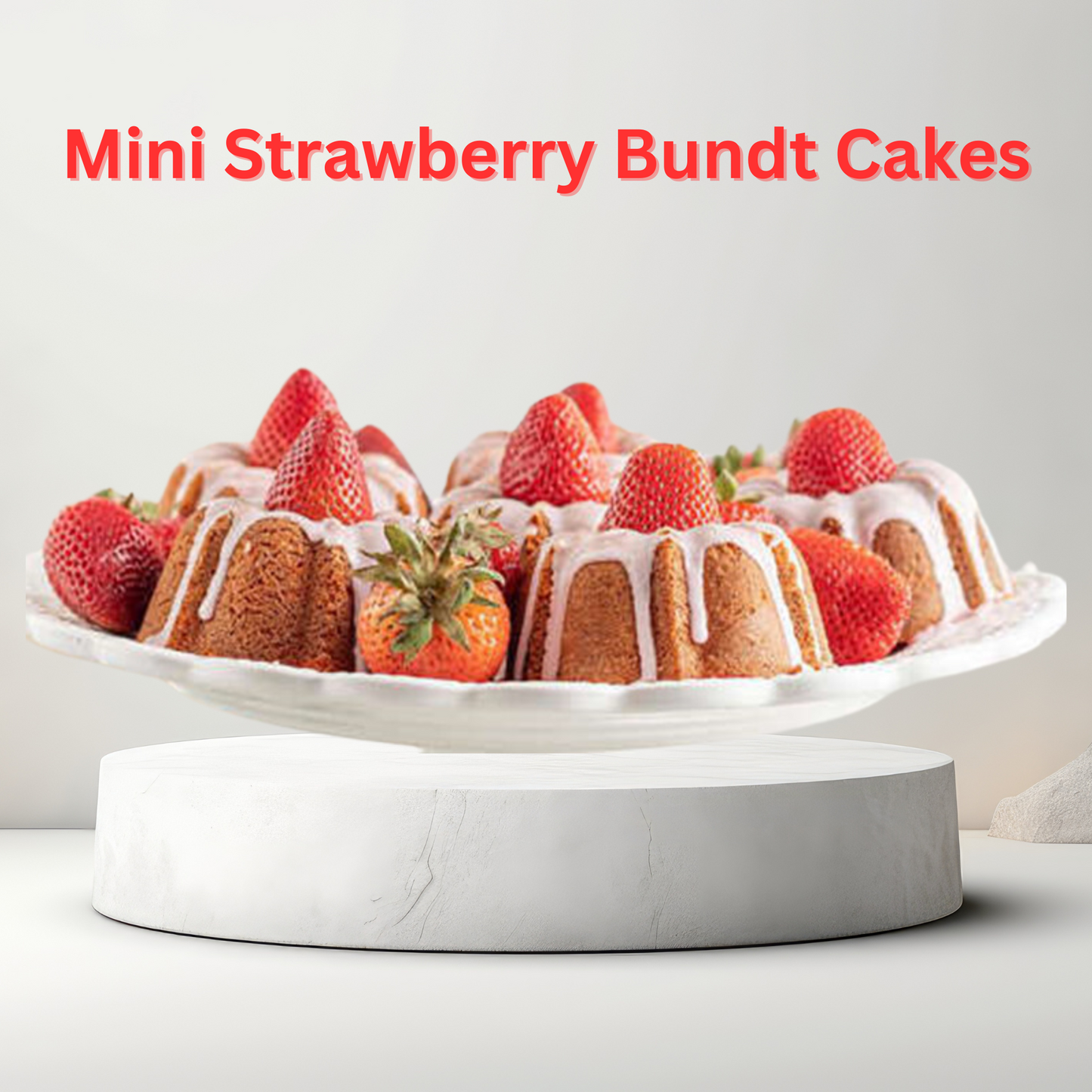 Mini Strawberry Bundt Cake