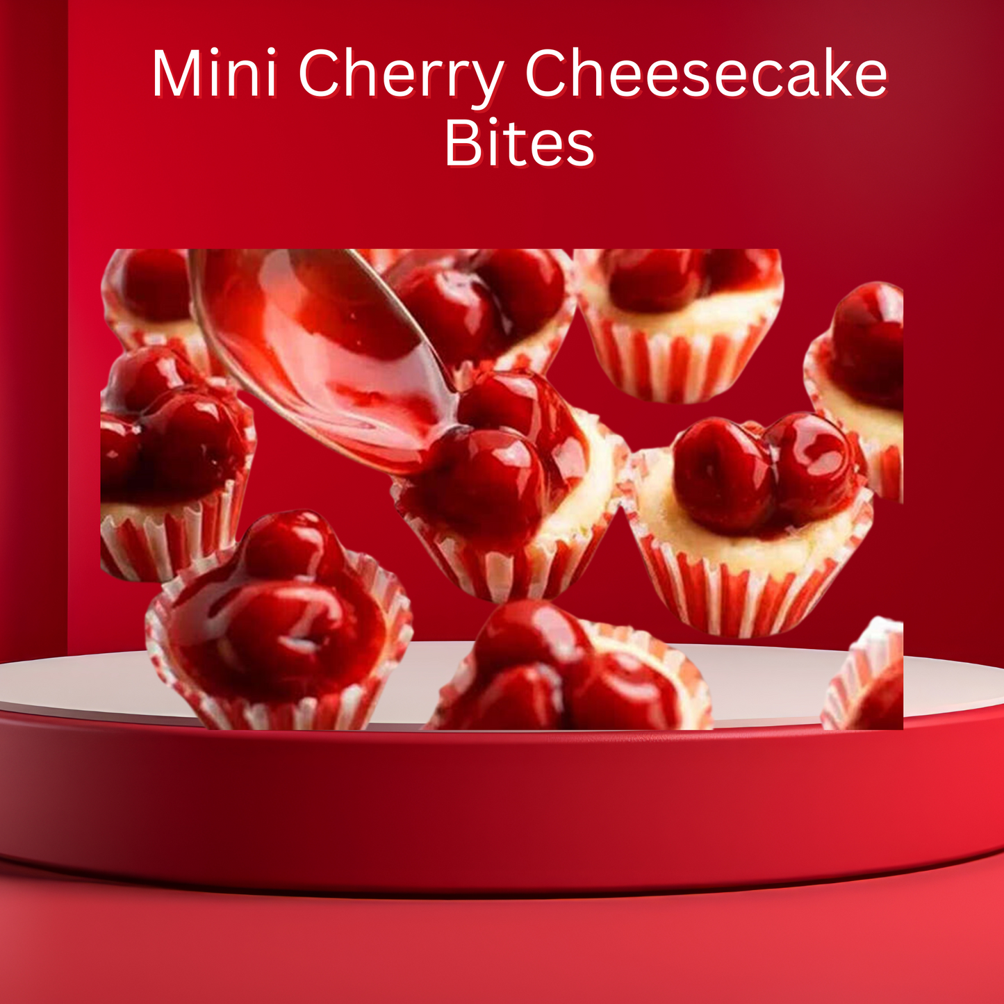 Mini Cherry Cheesecake Bites